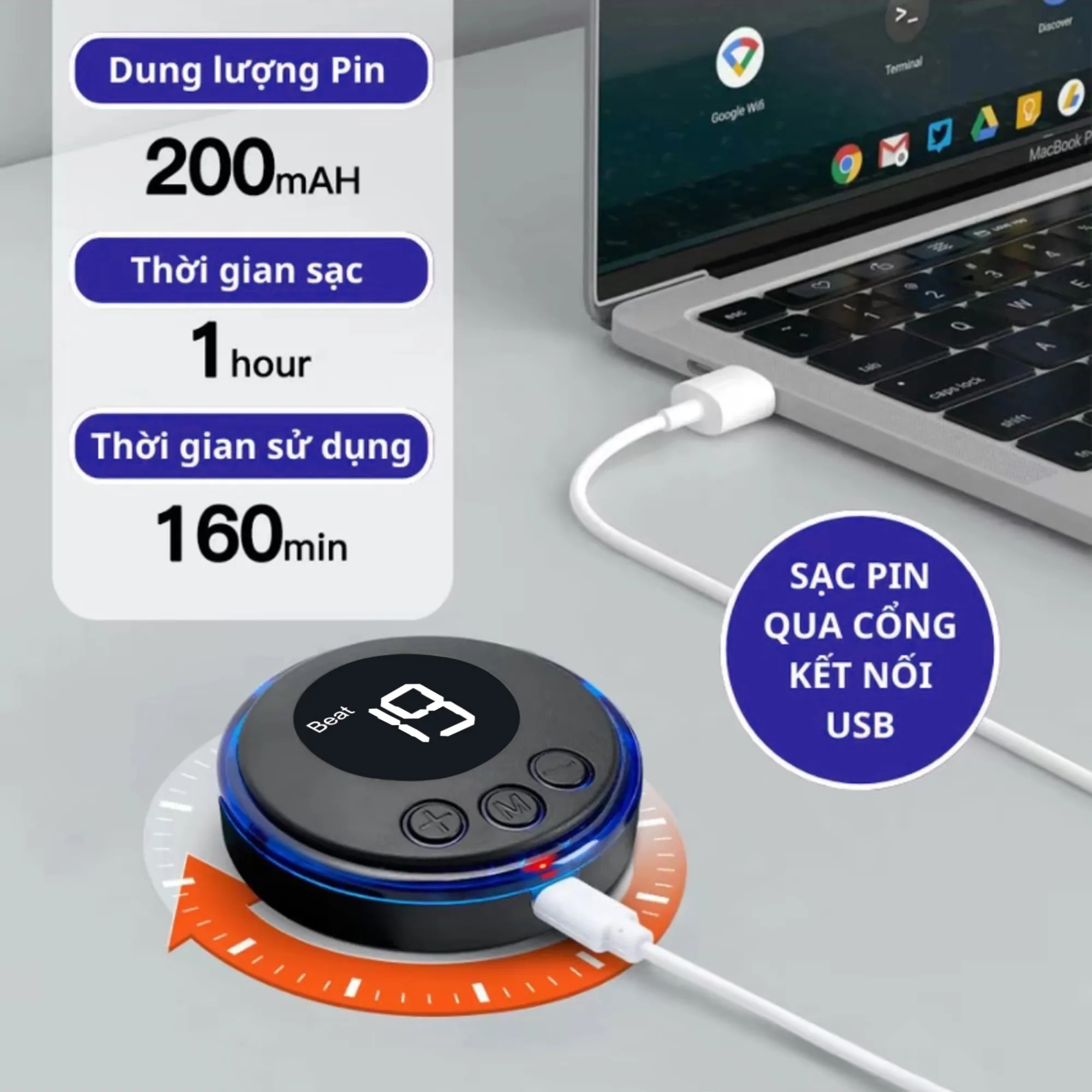 Bộ sản phẩm máy dán massage mini HAZIMI