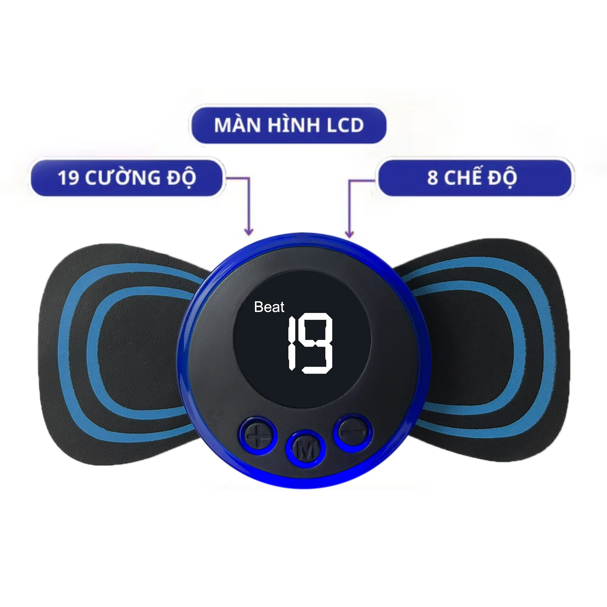 Miếng gel và thân điều khiển máy massage xung điện HAZIMI