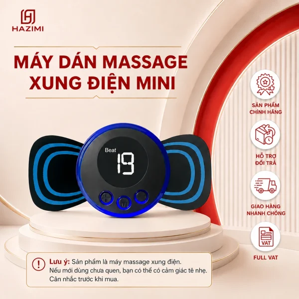 Máy dán massage xung điện mini HAZIMI chính hãng