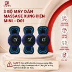 3 bộ máy dán massage xung điện mini D01 HAZIMI chính hãng, hỗ trợ đổi trả, giao hàng nhanh, full VAT