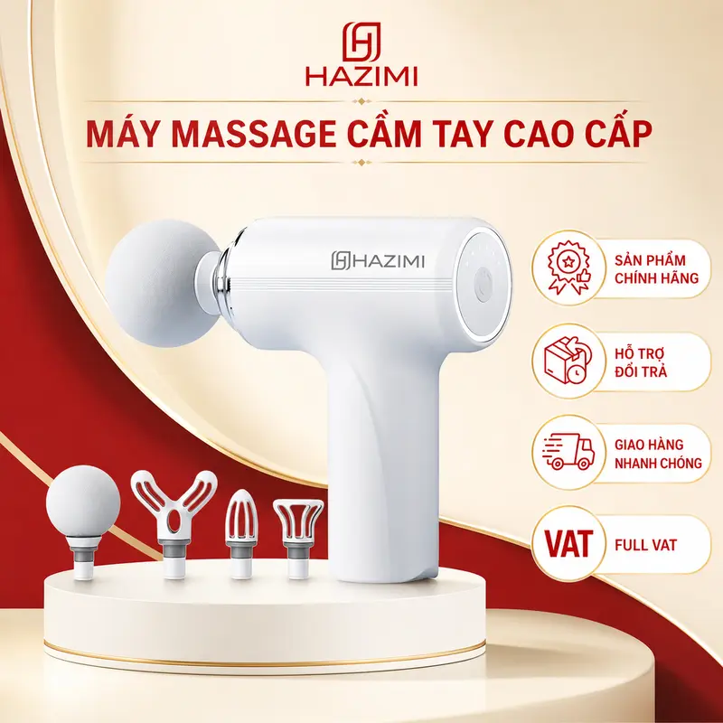 Máy massage cầm tay cao cấp HAZIMI chính hãng Full VAT