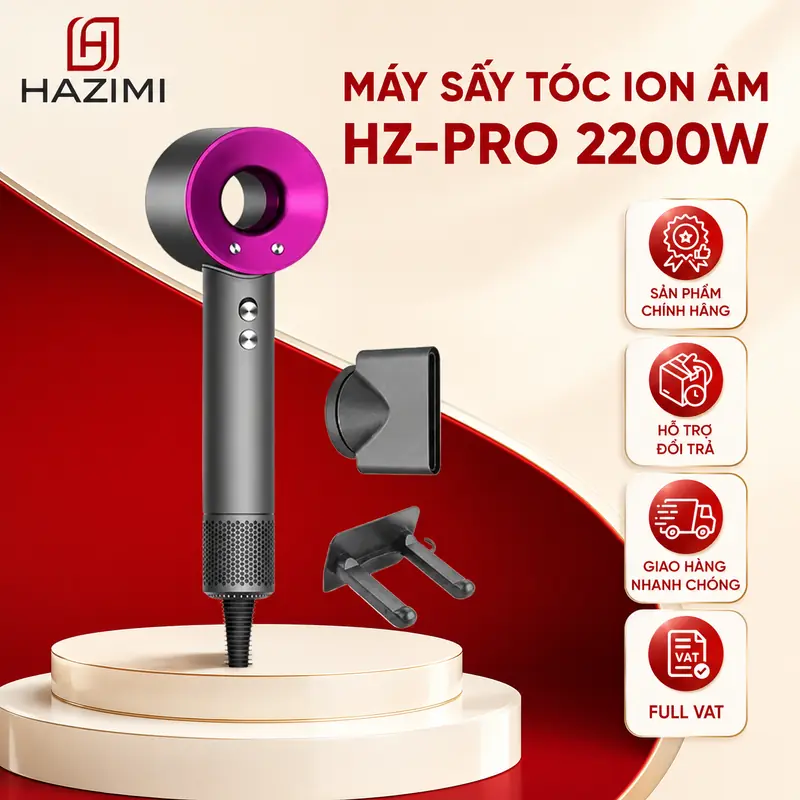 Máy sấy tóc ion âm HZ-Pro 2200W HAZIMI chính hãng Full VAT